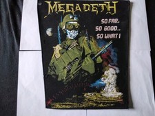 MEGADETH BACKPATCH Original 80er Vintage Rückenaufnäher 36x32x25cm Thrash Metal 