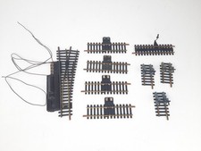 9x  Fleischmann Gleise H0 elektrische Weiche Entkuppler Prellbock  Anschlußgleis