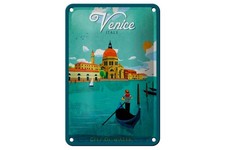 Blechschild Reise 12x18 cm