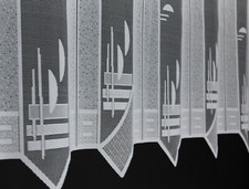 Scheibengardine Bistrogardinen Meterware nach Maß "Graphisch"  45/60/90/105cm