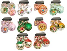 Krebs Glas Lauscha Baumschmuck Reflexkugeln 6er Set- mit Glitzer- 6,5 cm/ 8 cm