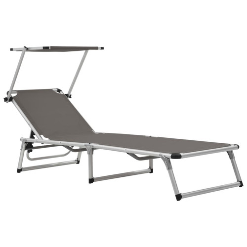 Sonnenliege grau 186x58x25 5cm - grau, 186x58x25,5cm