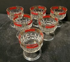 6 Alte Kristall Gläser Schnapsgläser Liquer Gläser Vintage Retro