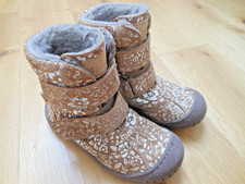 Winterstiefel bisgaard, gr 28, Mädchen, braun geblümt, Leder, Wollfutter