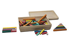 Rechenstäbchen in 10 Farben (126 Stück) aus Re-Wood® Cuisenaire