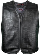 Motorrad Weste Leder Kutte