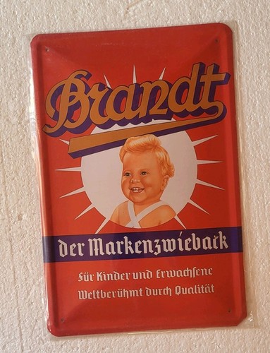 Blechschild brandt zwieback - blechschild, *