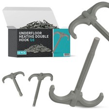 50x Rohrhaken Doppelhaken Fußbodenheizung Rohrschelle Rohrclips Rohrhalter