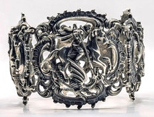 Mächtiges Armband 835 Silber Hl. Georg Drachentöter 84 Gramm Tracht Art.-Nr:1446