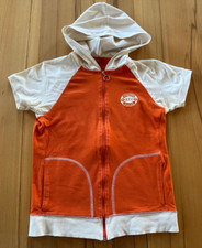 sehr schöne orange-weiße Kurzarm-Jacke, Gr. M, mit Rückenmotiv