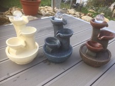 Zimmerbrunnen POT rund mit beleuchteter Kugel - 2 Brunnenfarben zur Auswahl