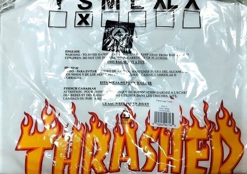 Thrasher shirt flame - t-shirt, white