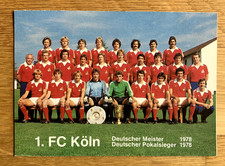 1. FC Köln Mannschaftsfoto 1978 Double-Sieger 