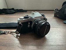 Pentax ME Super + SMC Pentax-M 50 mm f/1,7 + AF280T Blitz + Lederhülle