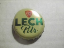 Gebrauchter, beige-grüner Kronkorken LECH Pils