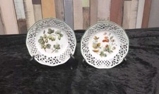 Bavaria Germany Porzellan, 2 kleine Zierteller, Wandteller, Durchbruchteller