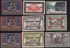 17 x Notgeld Deutschland: Wetzlar Eisenach Waldenburg Delbrück Celle Wyk