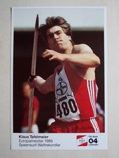 Klaus Tafelmeier große Ak Speerwurf Leichtathletik Olympia ca. 18,5x12,5 cm rar