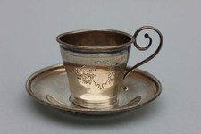 Silberne Mokkatasse