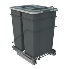 Ausziehbarer Mülleimer Recycling - Soft Close großer 2 x 35l Behälter - Küchenwanne