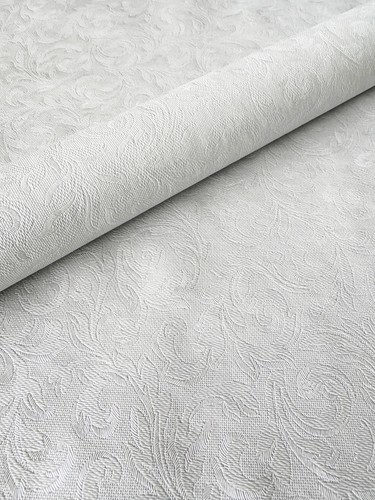 Pvc tischdecke flora weiß - pvc,