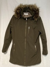 Calvin Klein Damen  Winter-Jacke Kurzmantel  Gr. L 44, Steppfutter,  oliv-braun