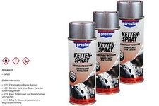 3x Presto Kettenspray Kettenfett Kettenpflege Sprühfett Spray 400ml