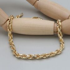 Armband Kordelarmband diamantiert Ø 4,2 mm in 585/14K Gelbgold massiv 21,0 cm