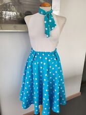 Damen KARNEVALSWIERTS Karneval Kostüm Rock  Tuch Pink Weiß Gr 36  38  Punkte