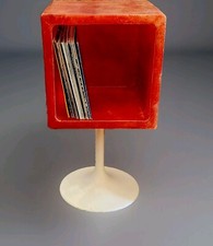 Vintage 70er Beistelltisch LP Rack Magazine Tulip Fiberglas Regal Aufbewahrung
