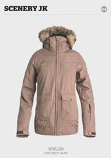 ROXY 34 XS WOMENS SNOW JACKET 10K DAMEN SKI SNOWBOARD JACKE BRAUN BEIGE 200€ NEU