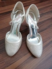 Rainbow Club Brautschuhe Ester 36  ivory gold Hochzeitsschuhe Pumps Wie Neu
