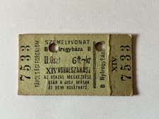 EK24, alte Fahrkarten, Bahn, Reichsbahn, Szemelyvonat, 1904