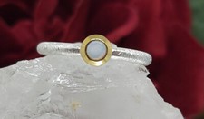 EDELOPAL Ring gebürstet in 925er Silber gefaßt