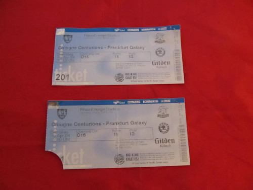 Gebrauchte eintrittskarten - gebrauchte, 2x