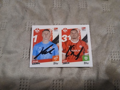 Topps sticker signiert - signiert, krahl