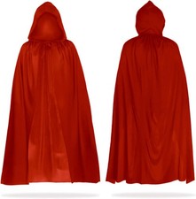 Roter Kapuzenumhang 140cm – Hexe Rotkäppchen Cosplay Kostüm Zubehör Erwachsene