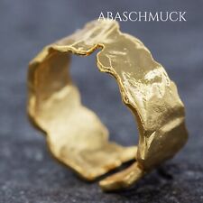Silberring Silber 925 Ring Verstellbar Offen Bandring vergoldet R937 modern 