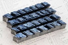 Alphabet Bleibuchstaben Vintage shabby Stempel Buchstabe Initial Lettern Drucken