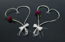 ROMANTISCHE HERZEN Auto Schmuck Braut Rose Deko Dekoration hochzeit autoschmuck