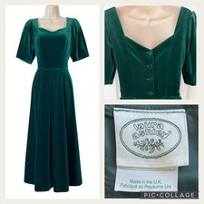 Vintage Laura Ashley Samtkleid