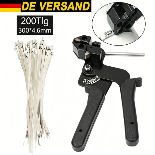 Kabelbinderzange 200 stück - kabelbinderzange,