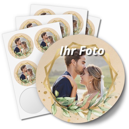 Runde fotoaufkleber mit - 24,