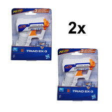 2x Nerf n-Strike Elite Triad EX-3 Blaster Kompakt mit insgesamt 6 Pfeilen