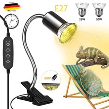 Schildkröten Wärmelampe Reptilien Terrarium Lampe UVA UVB 25+50W Heizlicht DHL