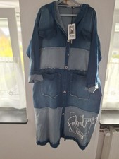 Damen Jeansmantel Blau Neu