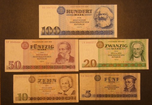 Geldscheine von ddr 10 - von,