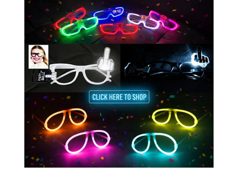 Partybrille leuchtend neon - leuchtend,