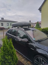 VW Dachbox Basic 340l, schwarz matt,190 L/75 B/39 H, incl. Tragstäbe, Boxcover L