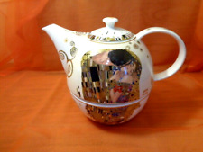 Teekanne mit Stövchen  Der Kuss Designer Klimt von Goebel 